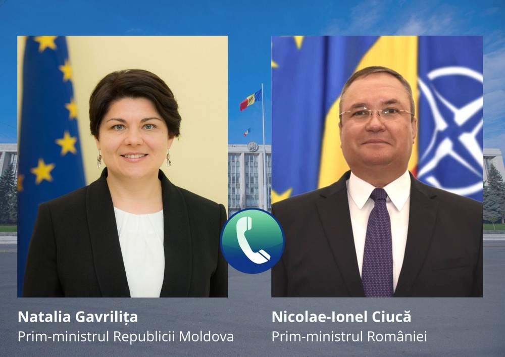 Natalia Gavrilița a avut o discuție telefonică cu Nicolae-Ionel Ciucă, premierul României